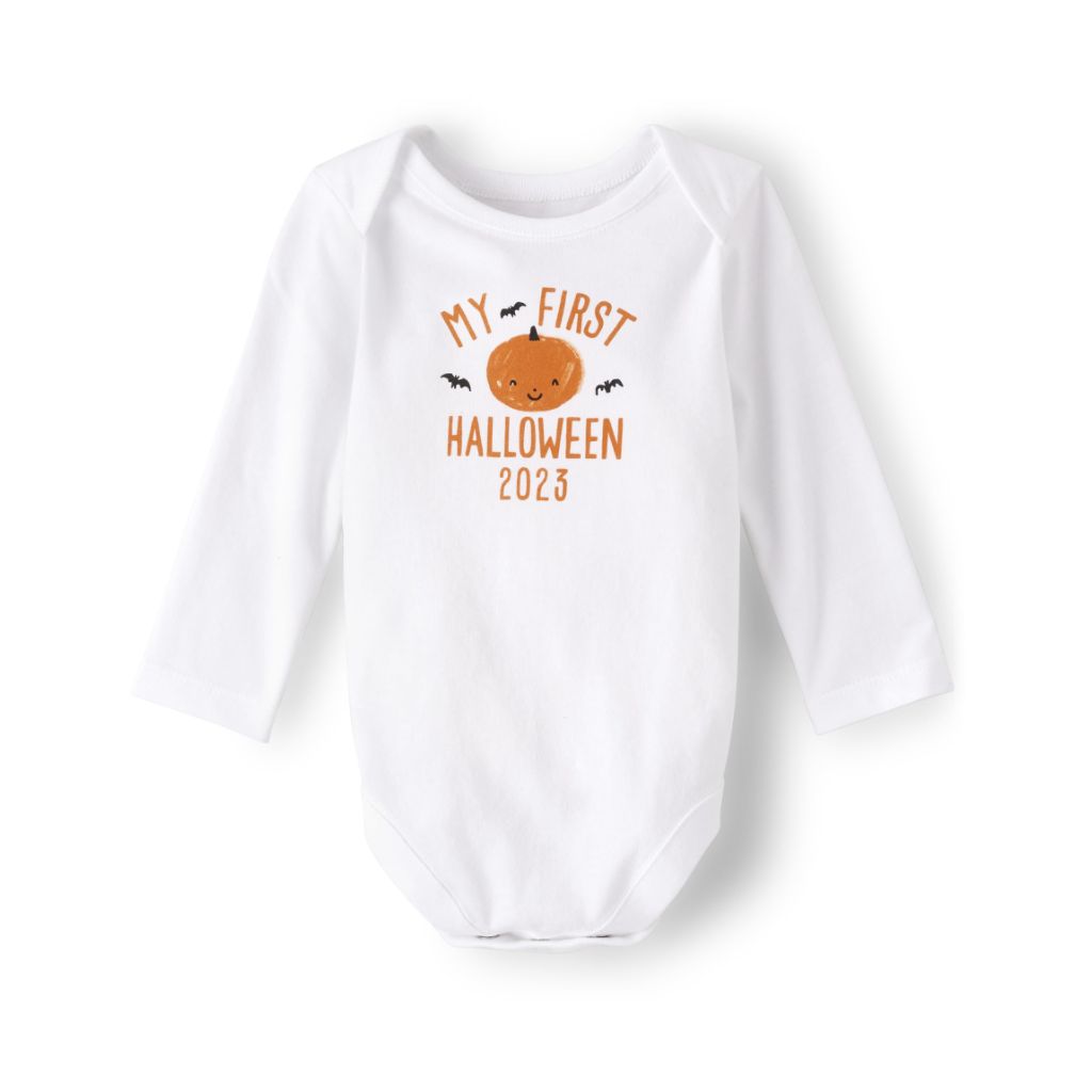SZ 9-12 MTHS, The Children's Place Unisex-Baby And Newborn Long Sleeve Graphic Bodysuit My First Halloween