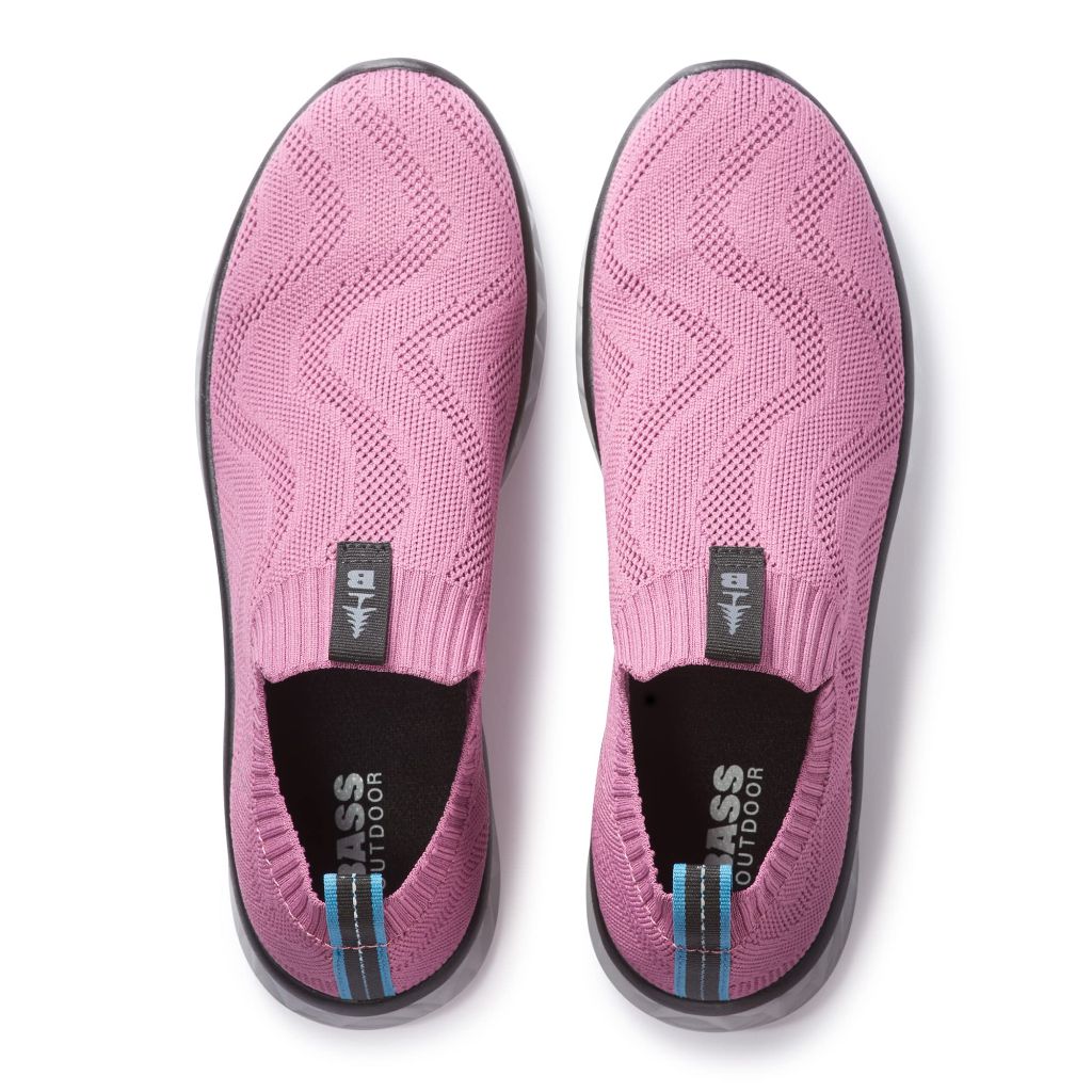 BASS OUTDOOR Women's Hex Knit Pull-On Sneakers - Hawthorn Rose, Size 7