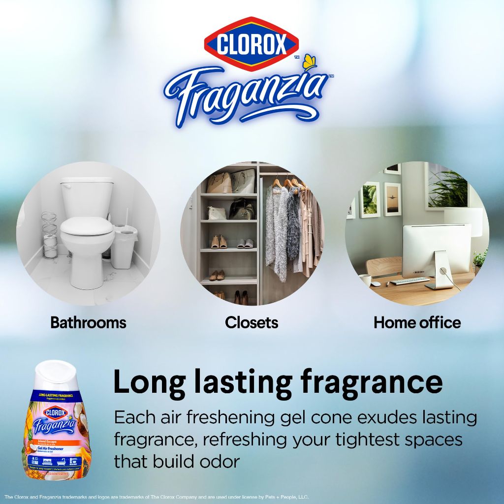Clorox Fraganzia Gel Air Freshener Cone - Island Escape Scent, 6oz.