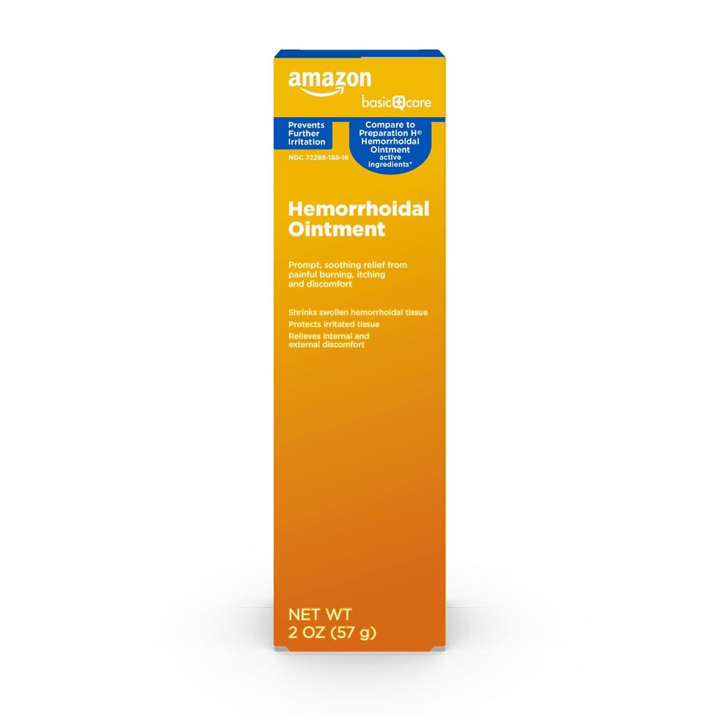 Amazon Basic Care Hemorrhoid Ointment, Fast-Acting Pain Relief - 2oz