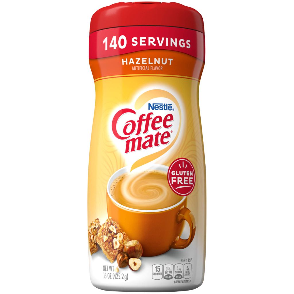 COFFEE MATE Hazelnut Powder Coffee Creamer 15 Oz. Canister | Non-dairy, Lactose Free, Gluten Free Creamer