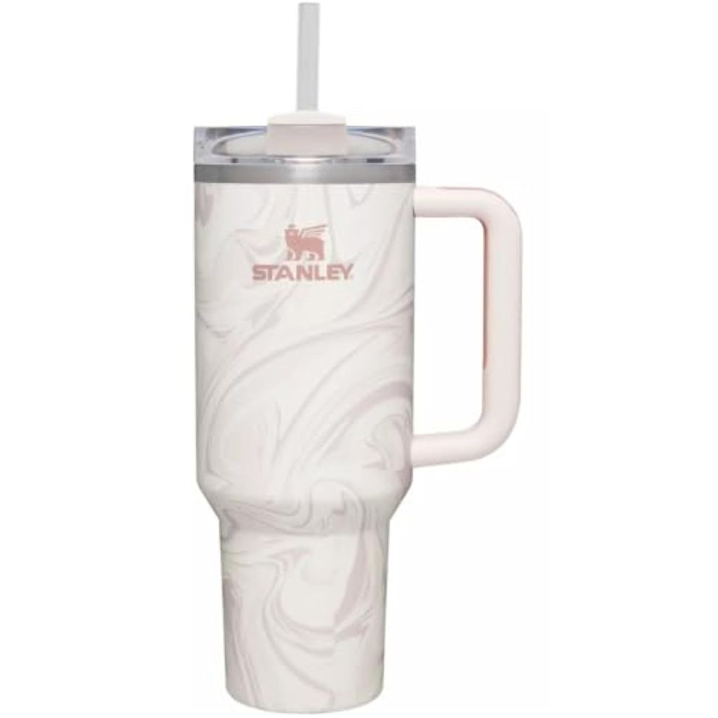 STANLEY QUENCHER TUMBLER H20 FLOWSTATE ROSE QUARTZ SWIRL 40oz