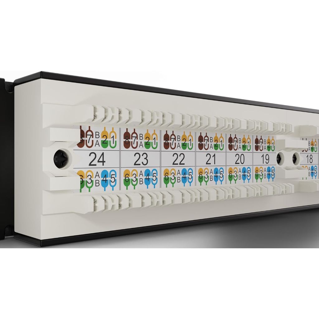 Premium 24Port - UTP- 1U/19'' - Wall Mount/Rack Mount - Compatible with Cat5/5e/6 Cabling