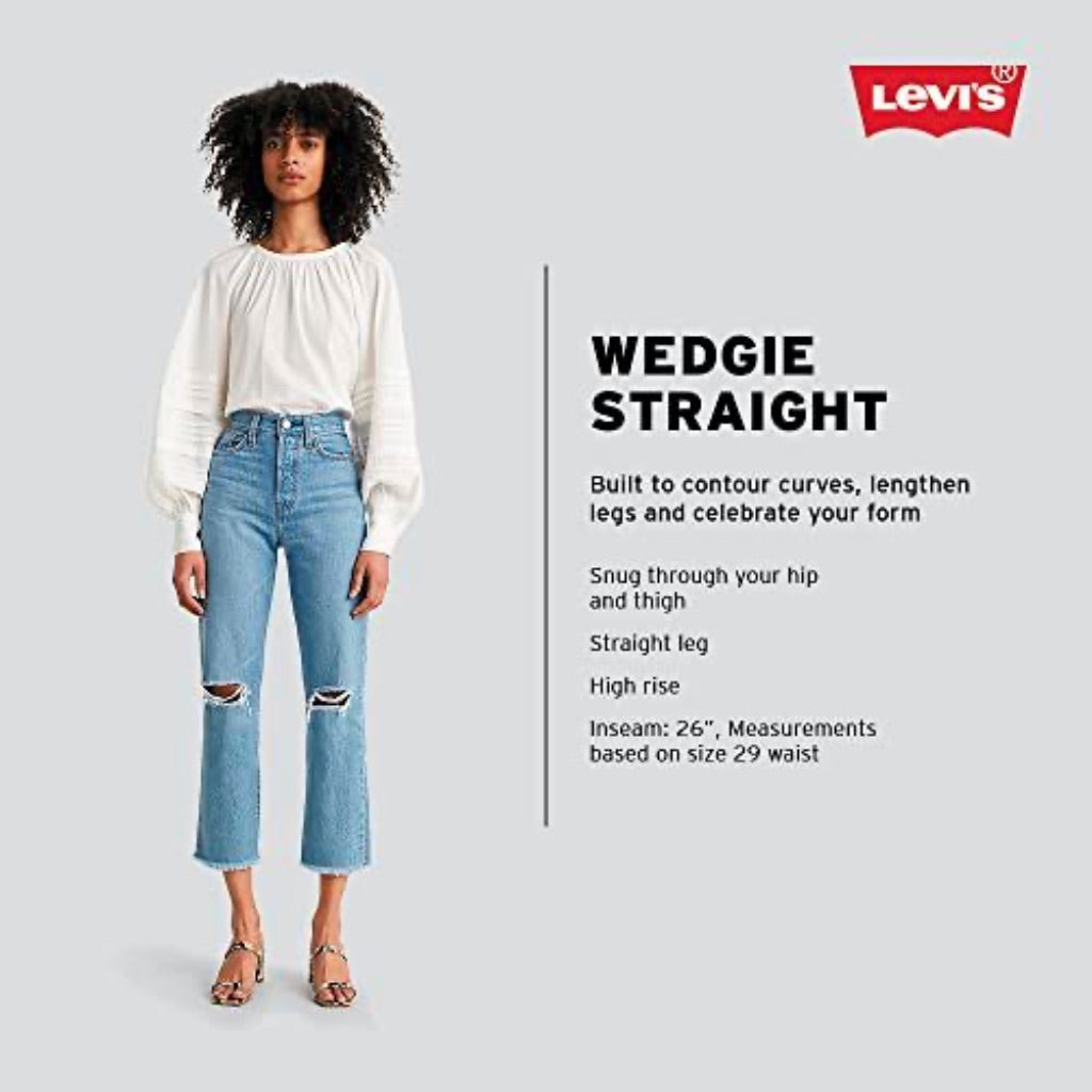 Levi's Women's Wedgie Straight Women's Jeans, 28 x 28, Naturally Good