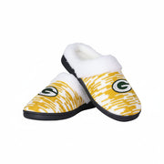 FOCO Women's Sherpa Lined Colorblend Cup Sole Slippers - Green Bay Packers, Large
