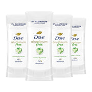 Dove Women's Aluminum Free Deodorant Stick - Cucumber and Green Tea, 2.6 oz (4 Pack)
