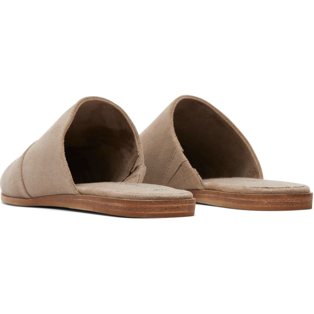 TOMS Women's Jade Flat Slides, Dune Suede, 7.5