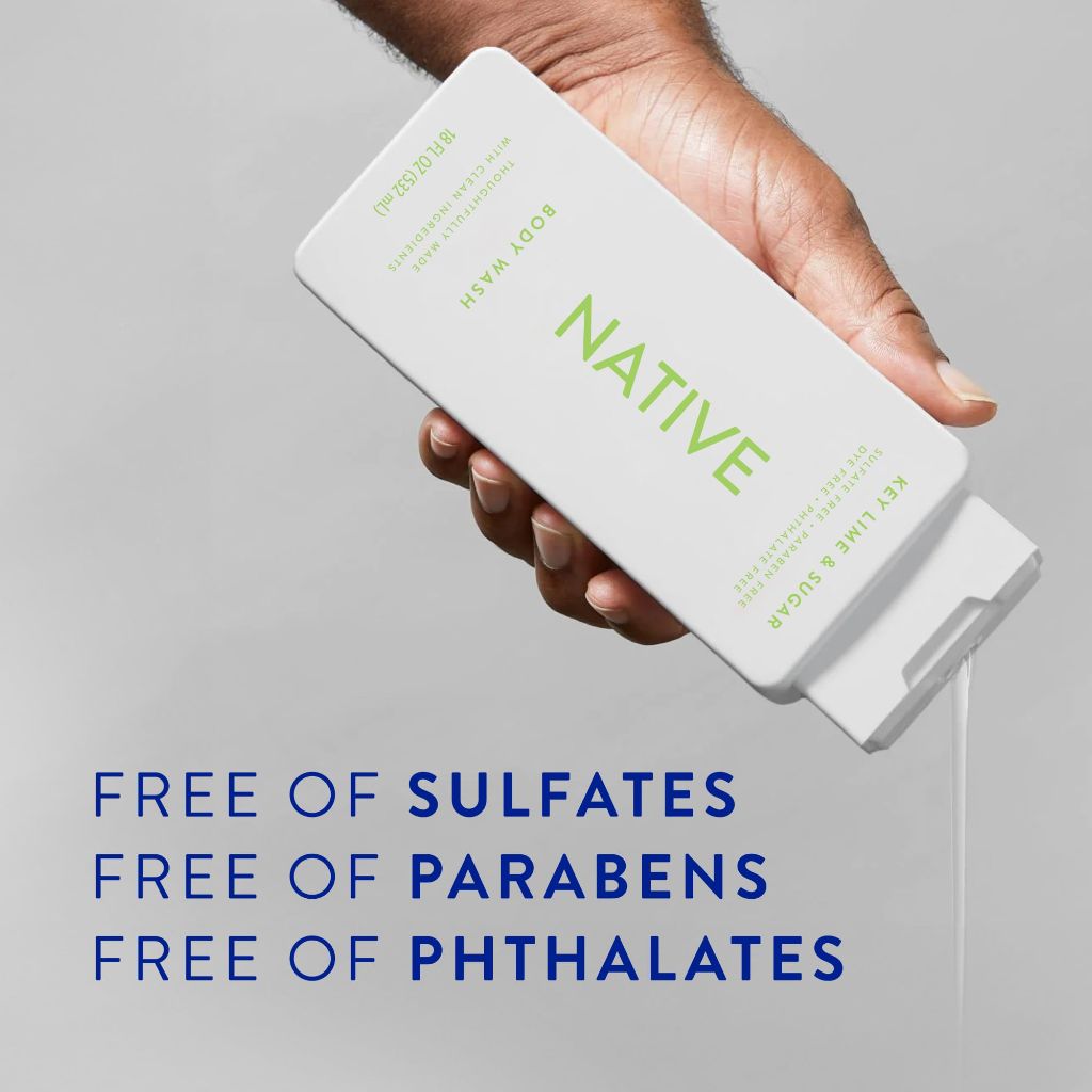 Native Body Wash Contains Naturally Derived Ingredients | Key Lime & Sugar | 18 oz