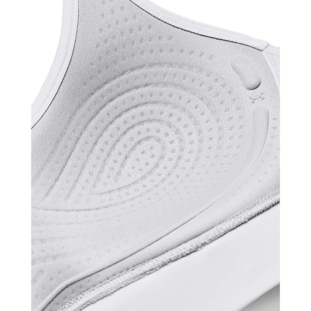Under Armour Women's Infinity Mid Impact Sports Bra, White/Black, X-Large D-DD