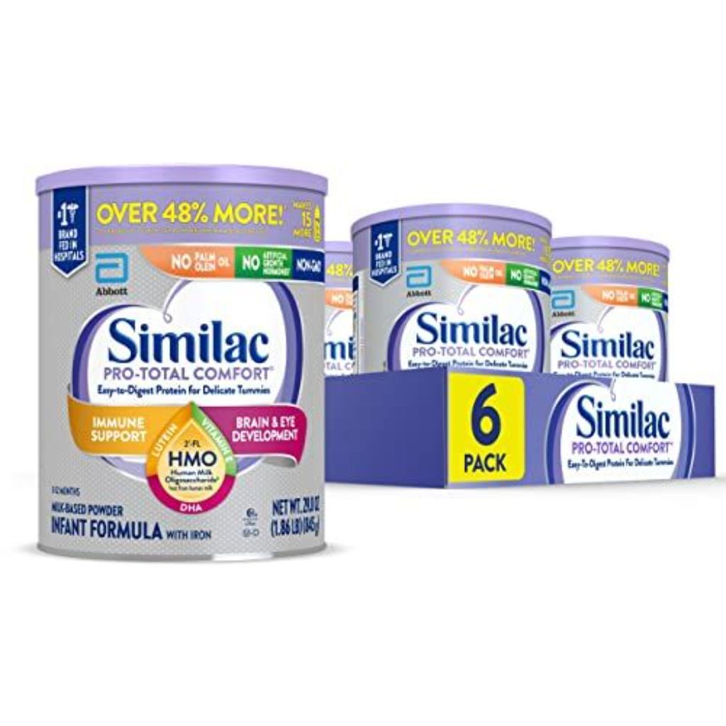 Similac Pro-Total Comfort Powder Baby Formula for Delicate Tummies with 2 -FL HMO for Immune Support  29.8-oz Can  Pack of 6