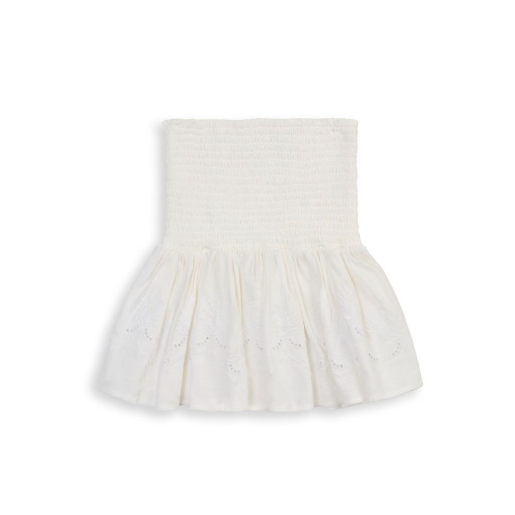 Splendid Girls' Smocked Waist Skirt, Blanc, Size 12