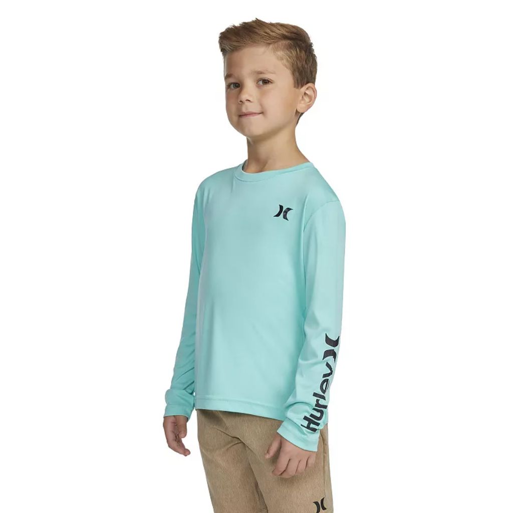 Boys 4-20 Hurley UPF H2O-Dri Long Sleeve Top Color: Tropical Twist Heather Size: XL