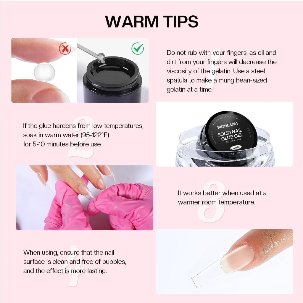 Morovan Solid Nail Glue Gel: No Mess Precision Application