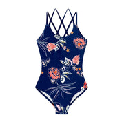 SZ 16, Kanu Surf Girls, Reese UPF 50 Beach Sport Criss-Cross One Piece Swimsuit, Reese Navy