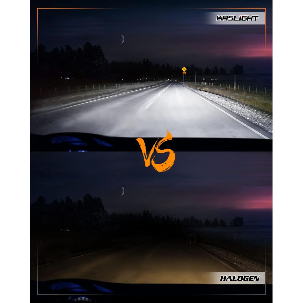 KASLIGHT 7 Inch Round Headlights DOT Approved Brighter Jeep LED Headlight Amber Halo Hi/Low Sealed Beam H6024 LED Headlight Compatible With Ford Chevy Miata Jeep Wrangler JK TJ LJ CJ Hummer H1 H2 etc