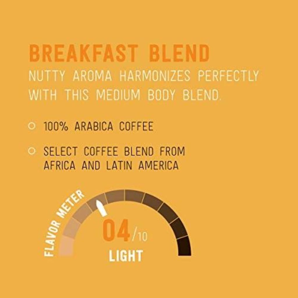 Happy Belly Breakfast Blend Light Roast Keurig K-Cup Coffee Pods, 100 Count