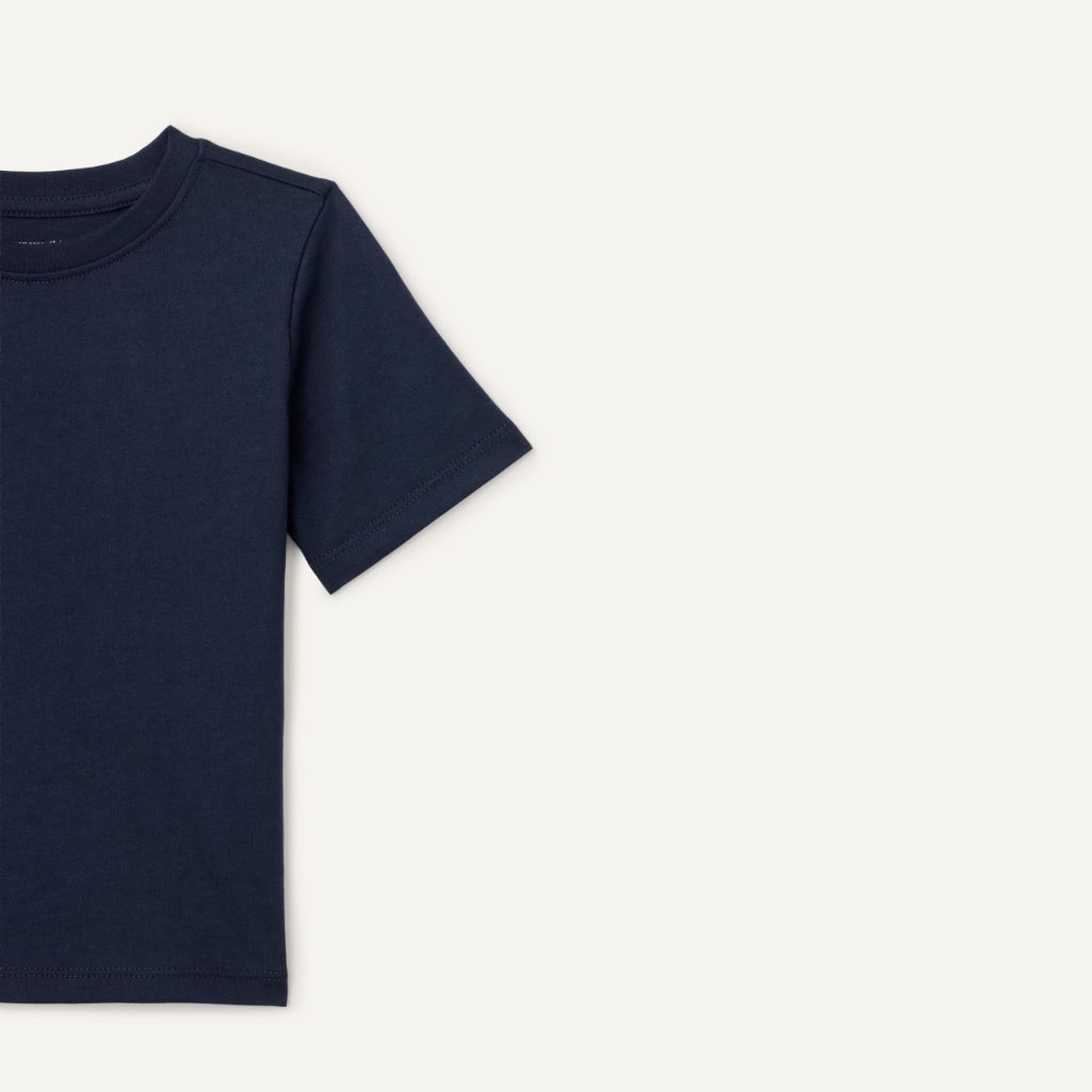 Amazon Essentials Boys' Short-Sleeve T-Shirts, Navy, Large