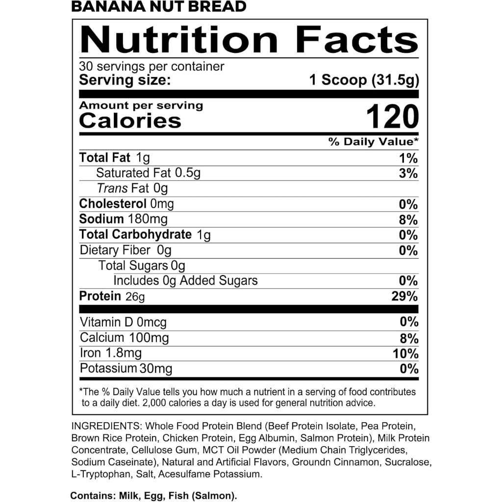 Redcon1 MRE Lite Whole Food Protein Powder - Banana Nut Bread, 2.08 lb.