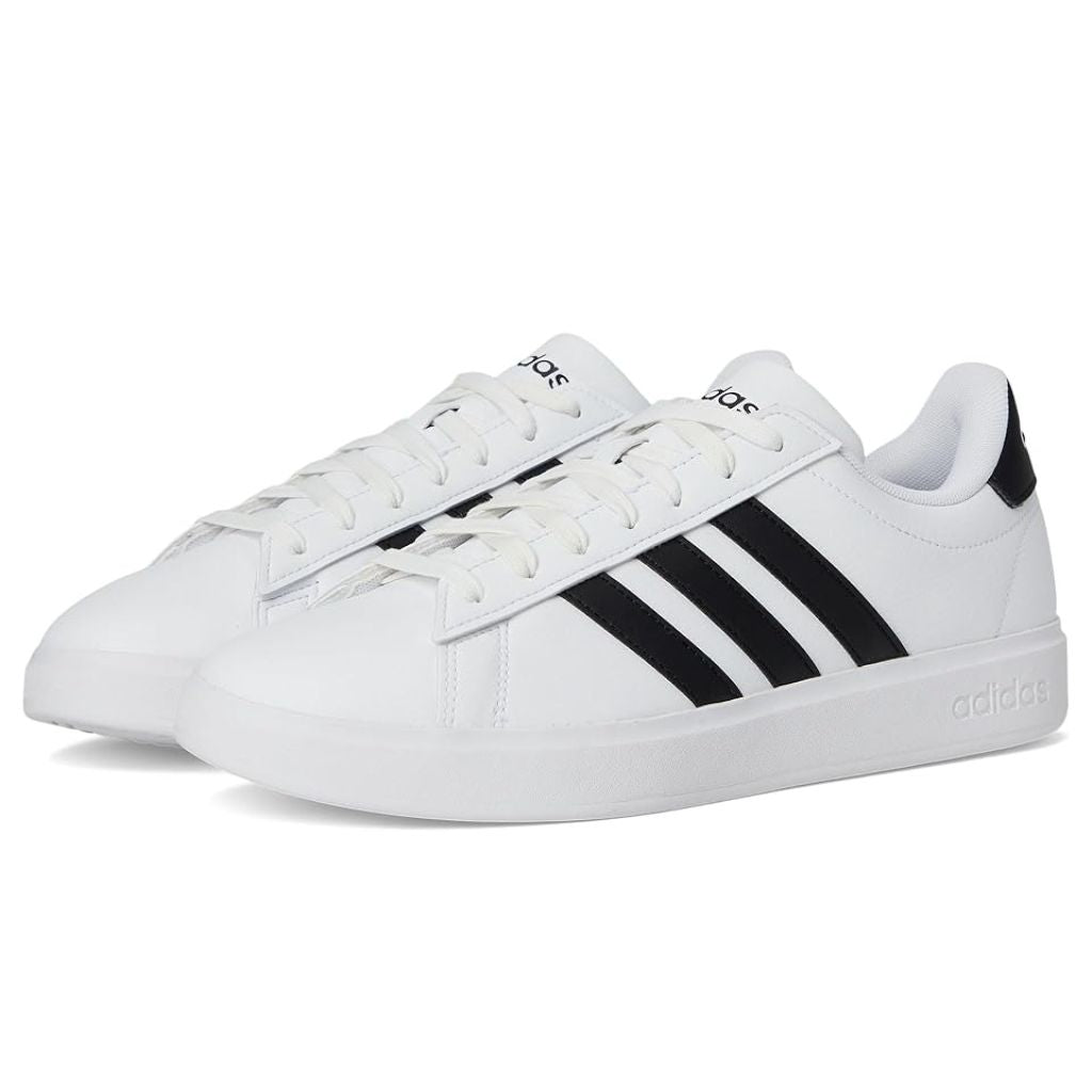 adidas Women's Grand Court Cloudfoam Lifestyle Sneakers - White/Black/White, Size 5.5