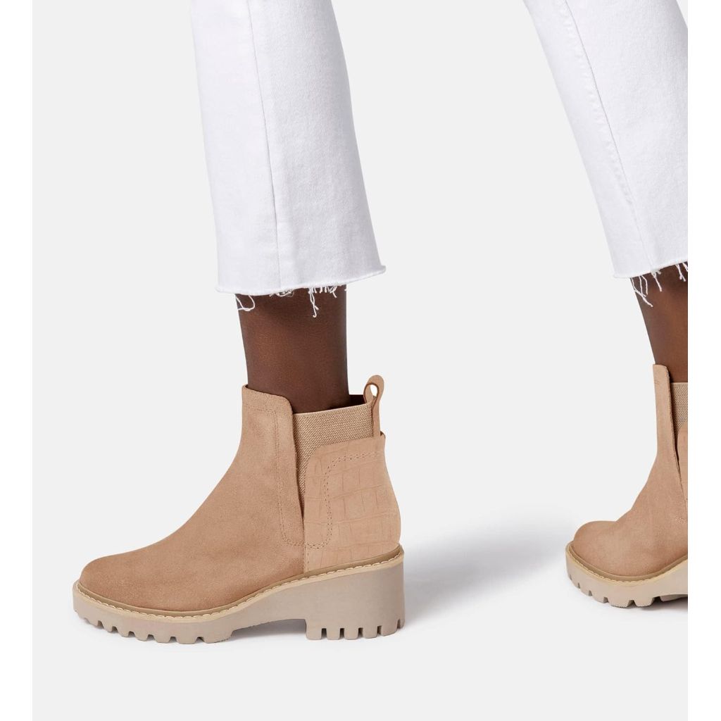 SZ 10, Trish Lucia - Women's Platform Lug Sole Chelsea Ankle Boots