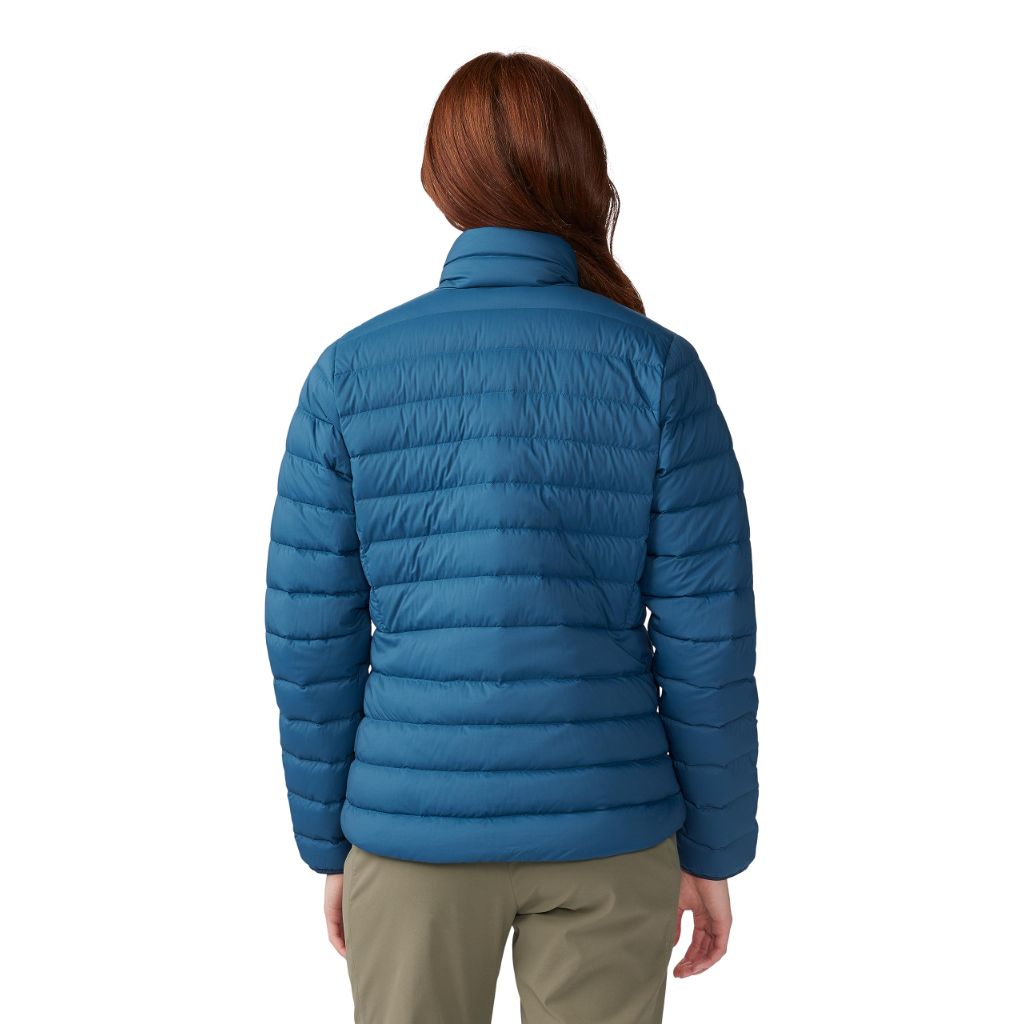 Mountain Hardwear Women's Deloro Down Jacket, Dark Caspian, SZ L