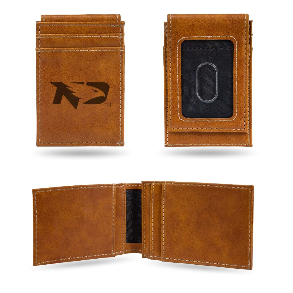 Rico Industries Laser Engraved Front Pocket Wallet, North Dakota Fighting Hawks