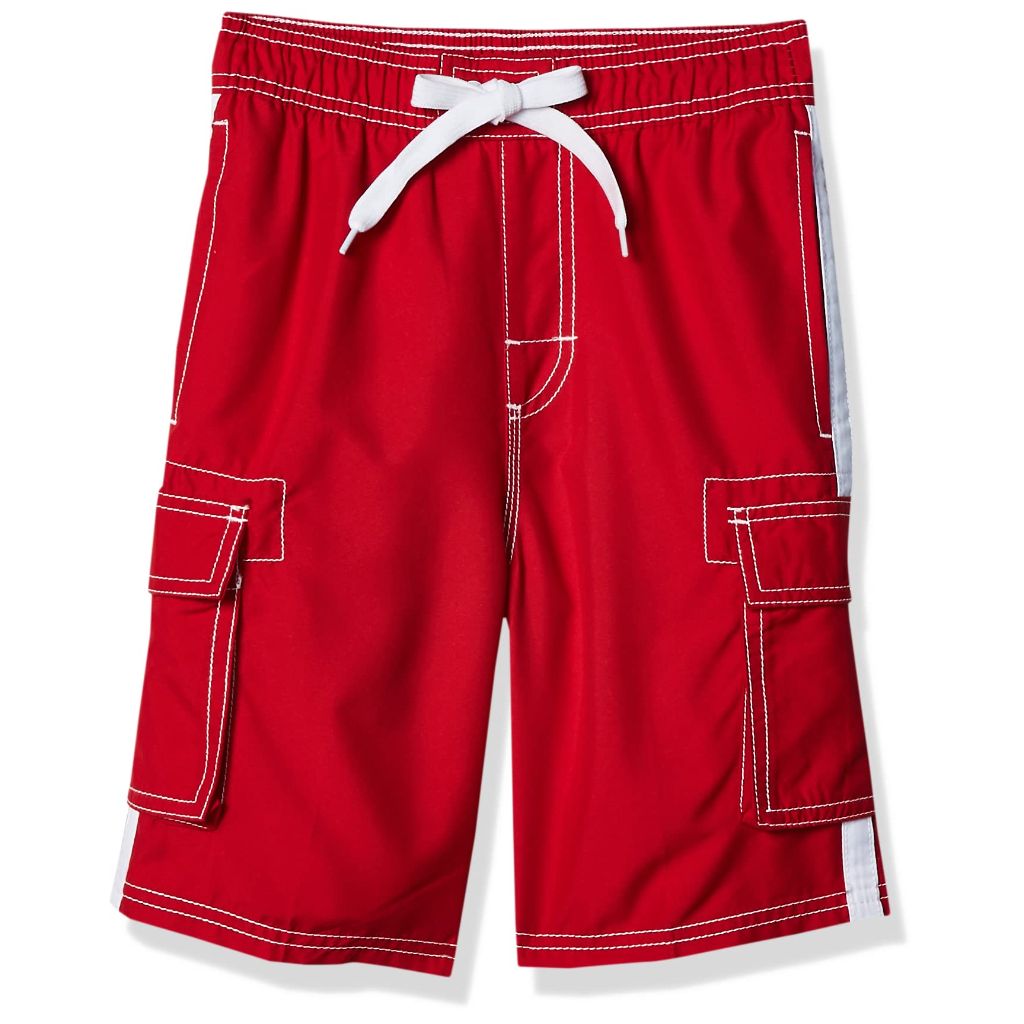 SZ S(8), Kanu Surf Big Boys Barracuda Quick Dry Beach Swim Trunk | Barracuda Red