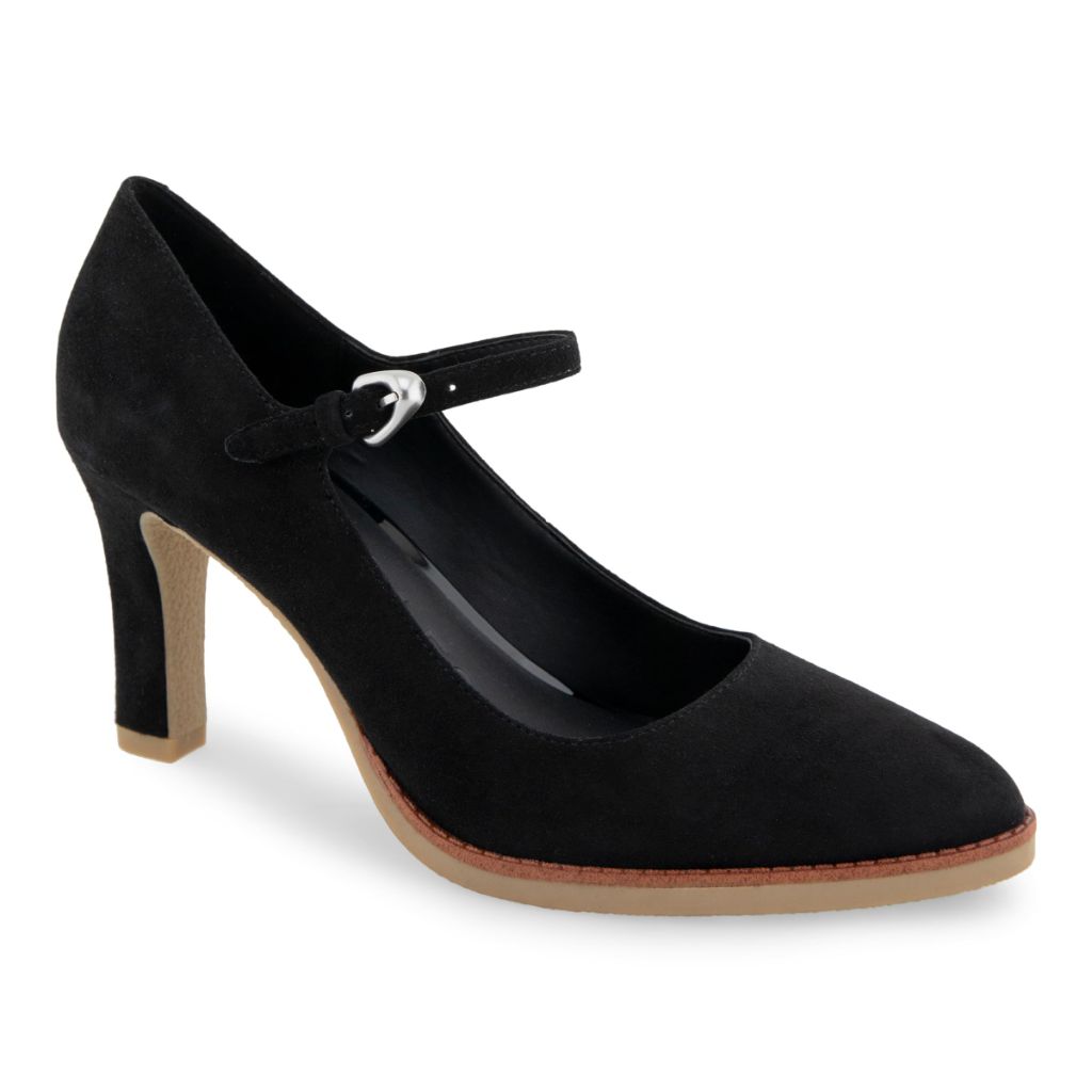 Aerosoles Women's LOIS Stiletto Pump, Black Suede - size 10M