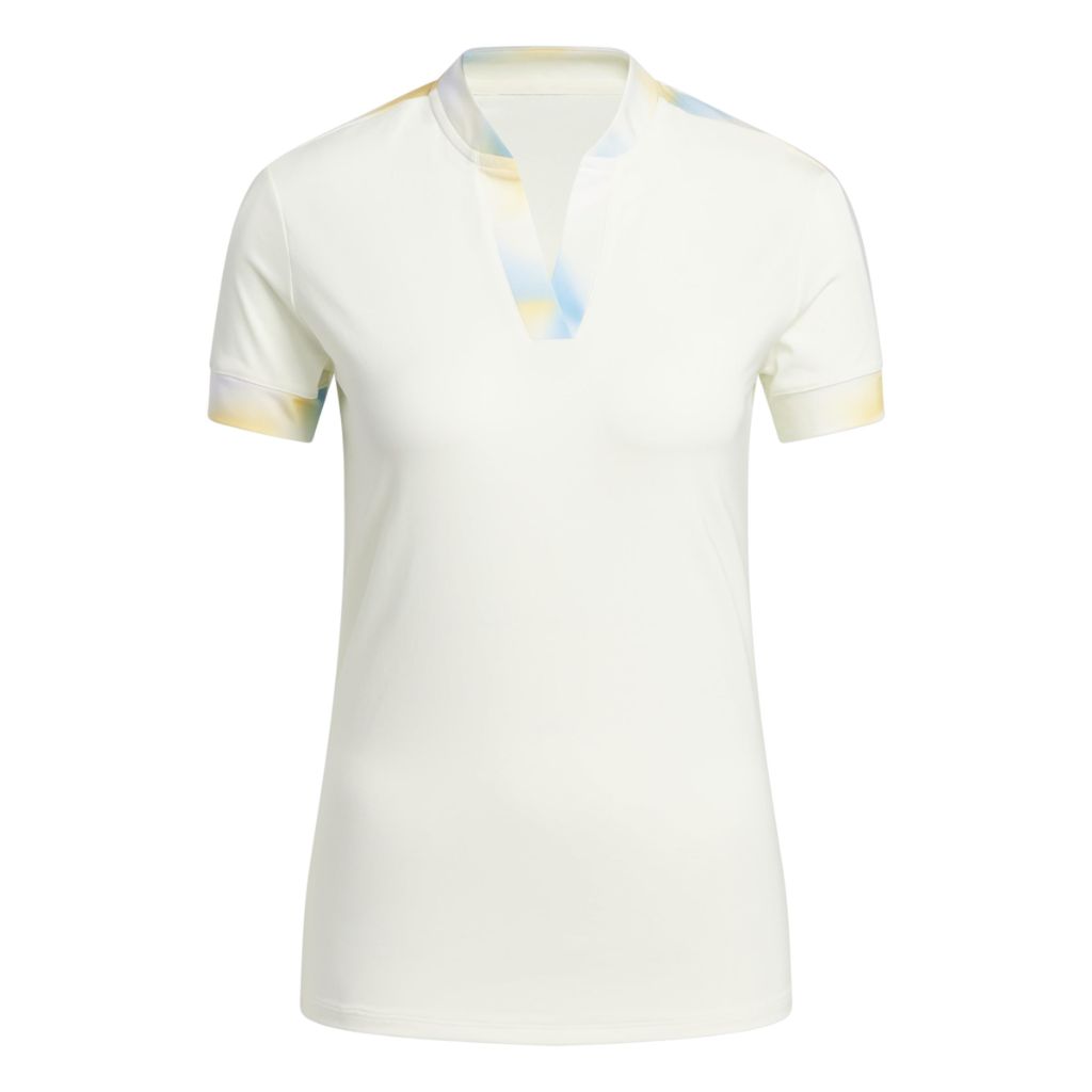 SZ 2XL, Adidas Women's Ultimate365 Printed Polo Shirt | Ivory