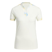SZ 2XL, Adidas Women's Ultimate365 Printed Polo Shirt | Ivory