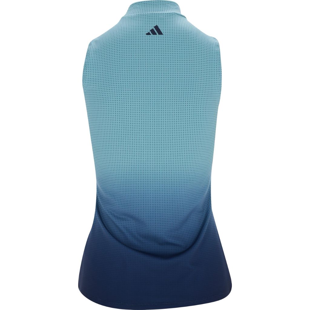 Adidas Golf Women's Standard Ultimate365 Gradient Sleeveless Mock Neck Top, Collegiate Navy