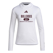 Adidas Women's D4T Mississippi State University Lightweight Hoodie, White/Team Maroon/Mississippi State University, X-Large