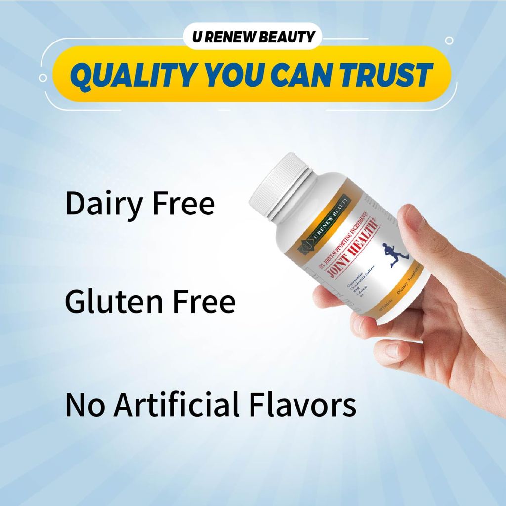 URENEWBEAUTY Glucosamine Chondroitin Supplement, 1400mg per Serving, 90 Tablets