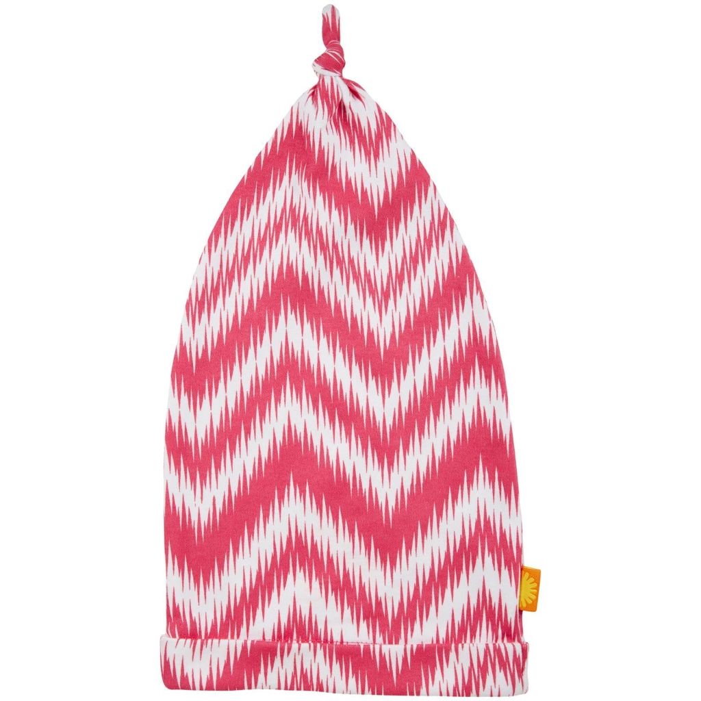 Masala Baby Girls' Knotted Chevron Hat - Pink/Orange - 3-6 Months