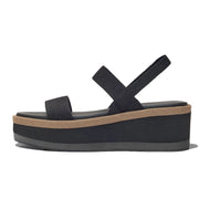 MeiLuSi Women's Platform Wedge Sandals - Black, Size 7