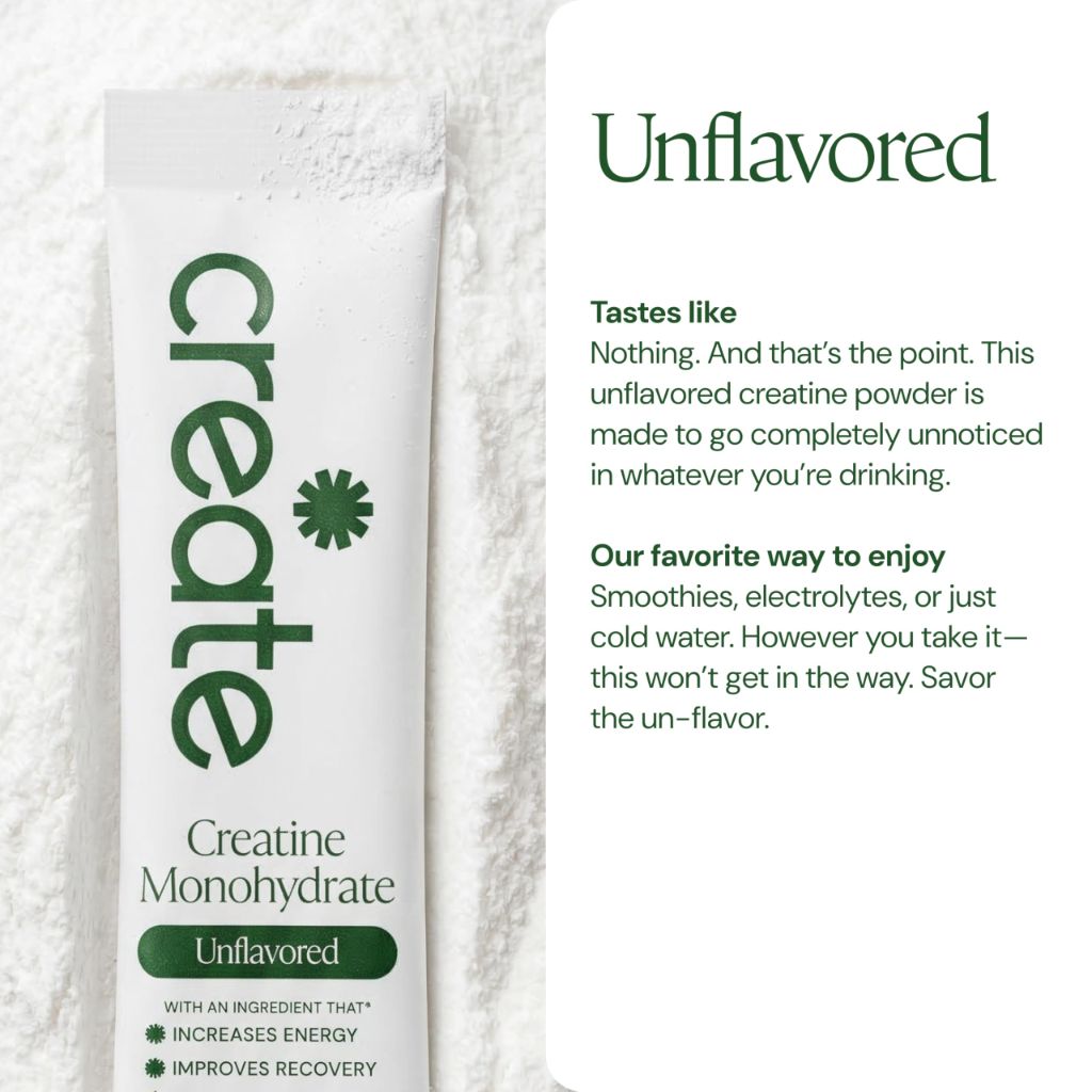 Create Creatine Monohydrate Powder - 30 Stick Packs, Unflavored