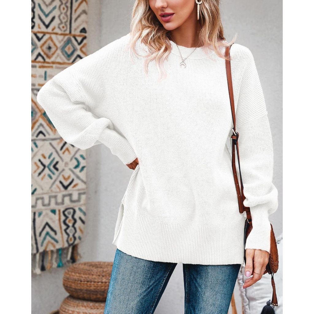 Imily Bela Women's Oversized Tunic Sweaters, Large