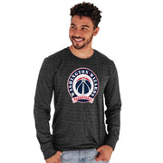 Washington Wizards NBA Officially Licensed Tri-Blend Long Sleeve T-Shirt Black, X-Large