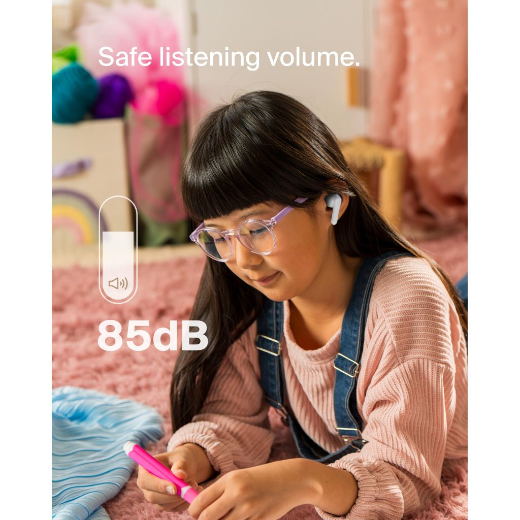 Belkin SoundForm Nano 2 Bluetooth Earbuds for Kids - White
