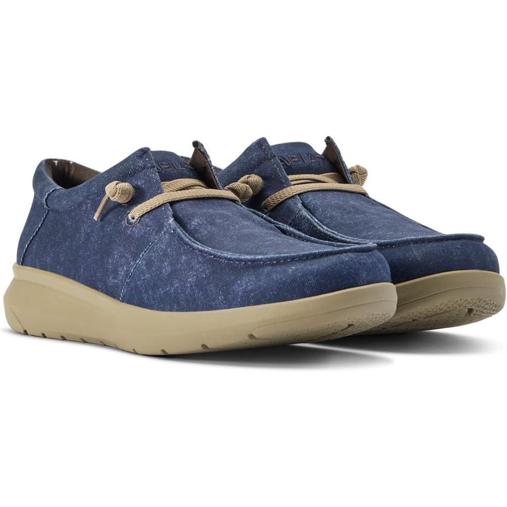 Ariat Men's Hilo Stretch Lace Boat Shoe - Heather Blue, Size 8.5 EE