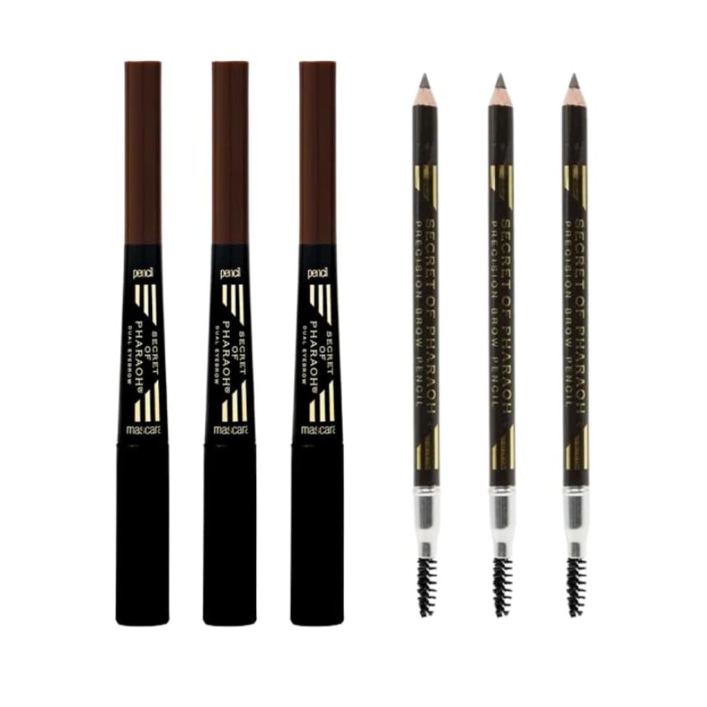 Secret of Pharaoh Dual Eyebrow Pencil Bundle - Natural Espresso, 3 Pack