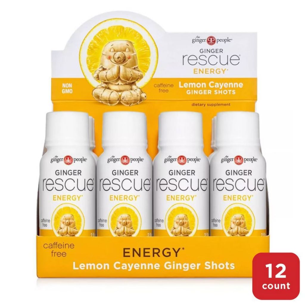 The Ginger People Ginger Rescue Shots - Lemon and Cayenne, - 2 fl. oz. (12ct)