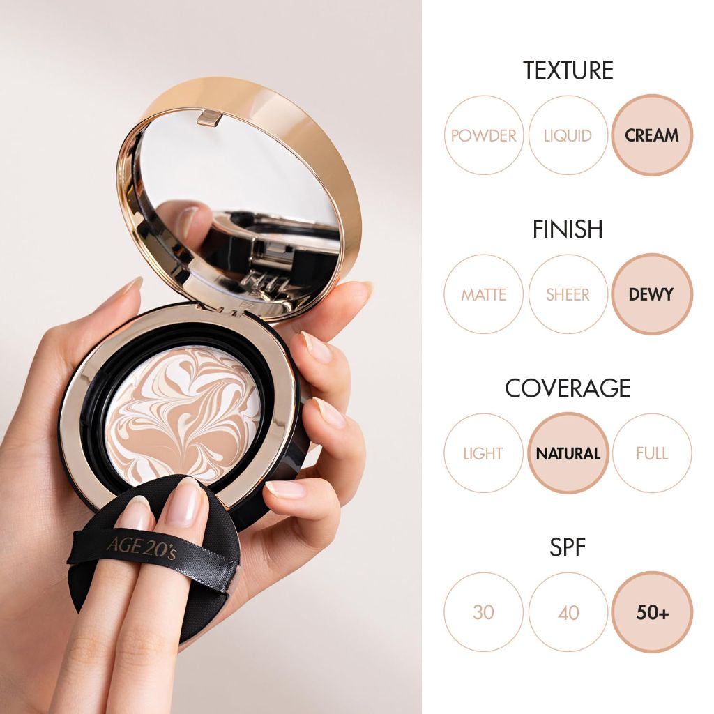 AGE20'S Signature Essence Pact SPF 50+ | 25N SAND  | Korean Cushion Foundation