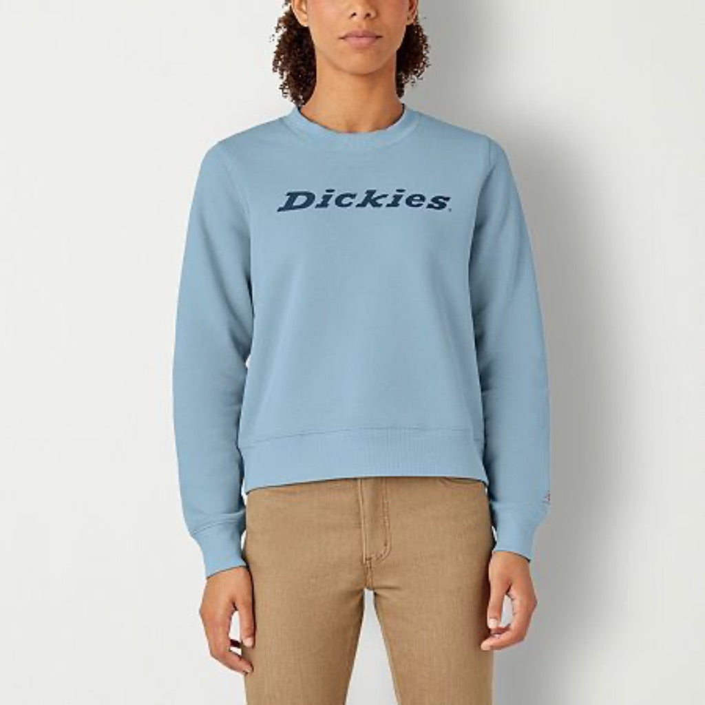 Dickies Women's Water Repellent Logo Sweatshirt - Clear Blue, Size Small