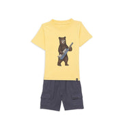 Lucky Brand Baby Boy's & Little Boy's 2-Piece T-Shirt & Shorts Set - Yellow Multi - Size 24 Months