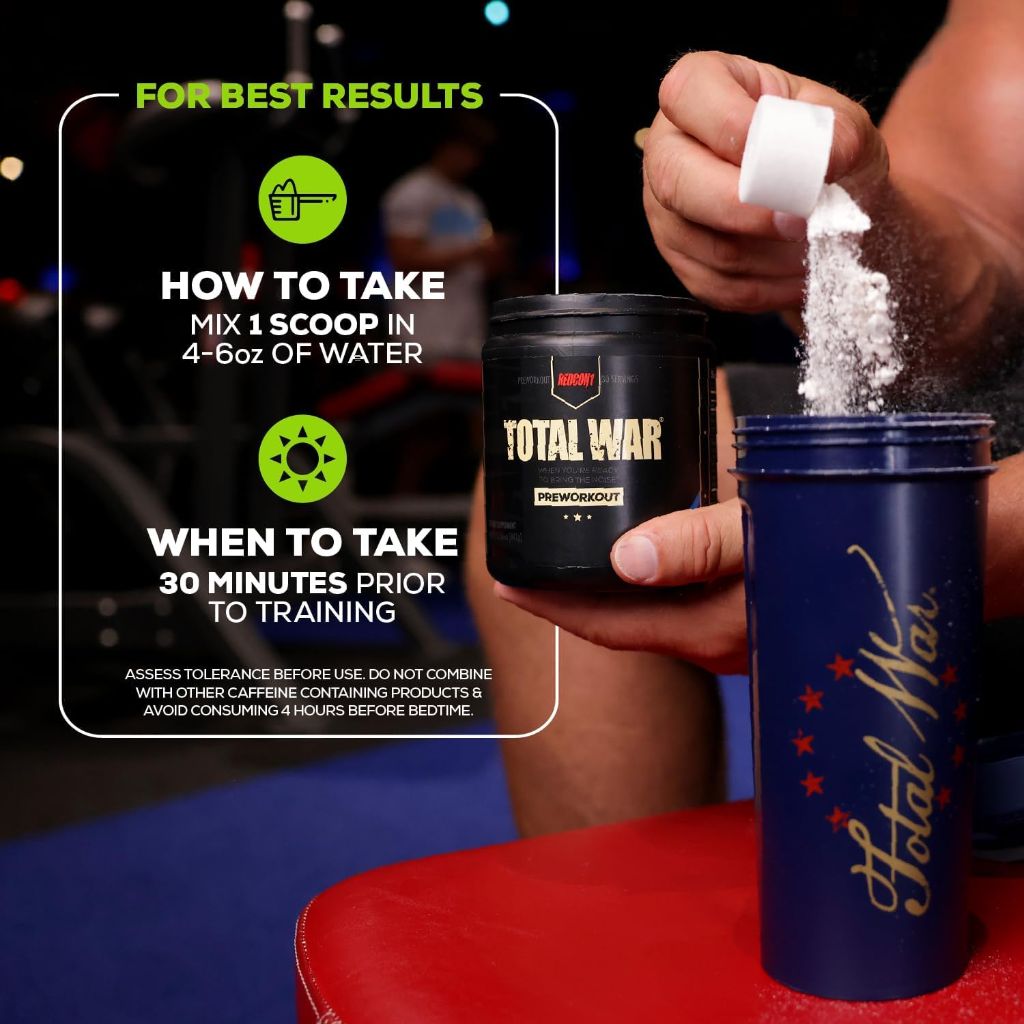 REDCON1 Total War Pre Workout, Sour Gummy Bear -(30 Servings)