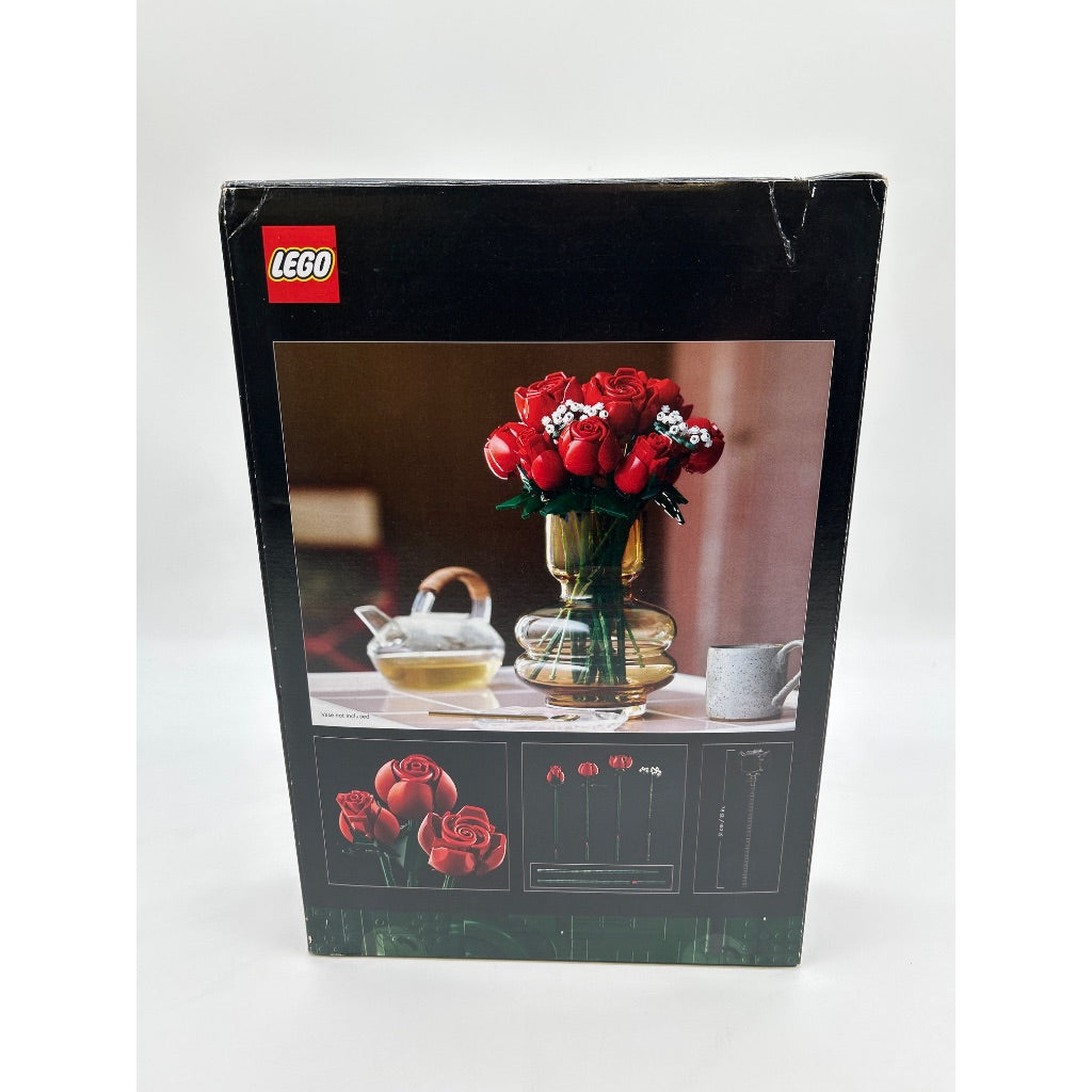 LEGO Icons Dozen Roses ABS Plastic Multicolor 822 Pc, 10328