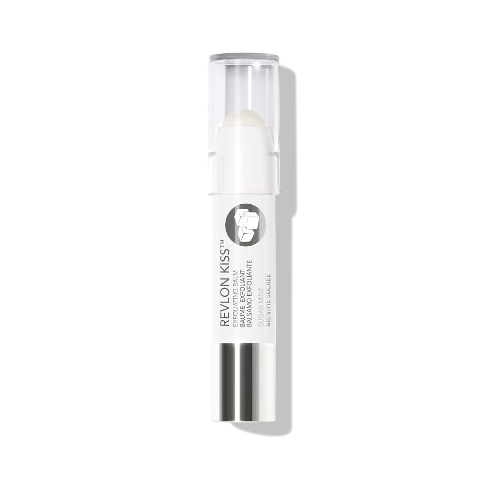 Revlon Kiss Sugar Scrub Exfoliating Lip Balm, 24 Hour Long Lasting Hydration, Sugar Mint, 0.09 oz