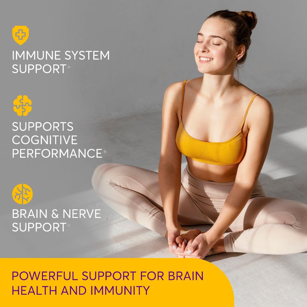 Lion’s Mane Mushroom Supplement 10,000 mg - 60 Capsules