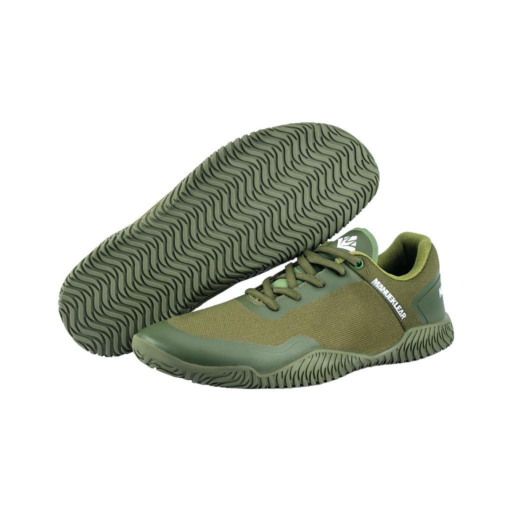 MANUEKLEAR Zero Drop Wide Toe Box Shoe for Men &  Women, jade Green size-8
